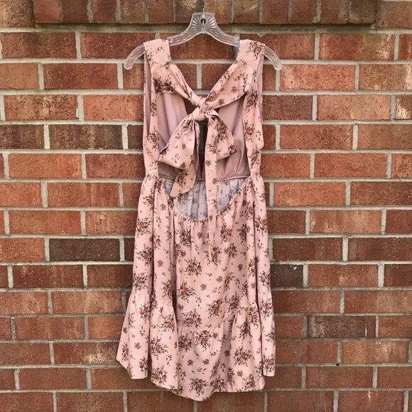 House Of Harlow 1960 Linen Blend Floral Halter Mini Dress sz Large NWT - Picture 4 of 15